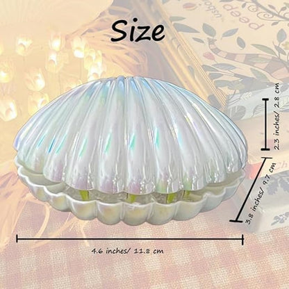 Tulip Pearl Shell Lamp | LED Decorative Flower Night Light with 20 Artificial Tulips