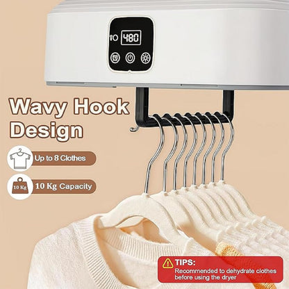 Foldable Electric Cloth Dryer & Heater | compact with Hanger & Dry Bag