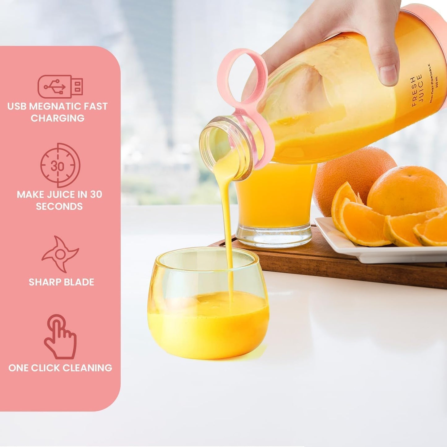 Electric Portable Mini Juicer Bottle