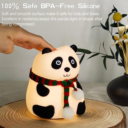 Silicone Panda Lamp | 7 Colors | Night Lamp for Bedroom