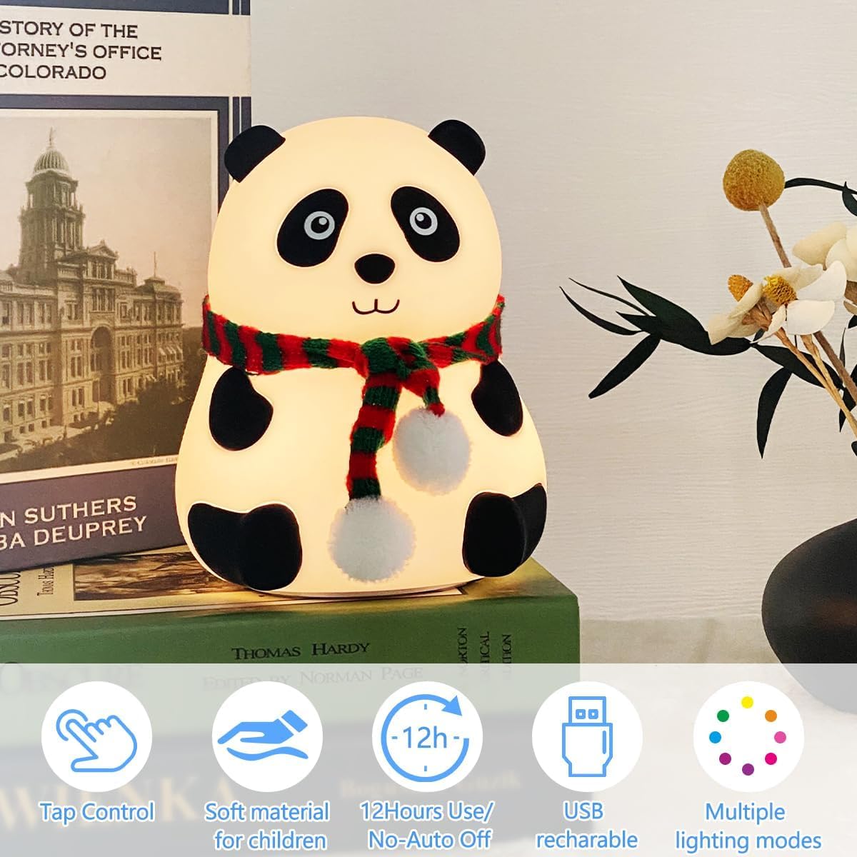 Silicone Panda Lamp | 7 Colors | Night Lamp for Bedroom