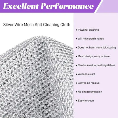 Kitchen Towel Multipurpose Wire Dishwashing Scrubber for Wet and Dry(10 pieces)